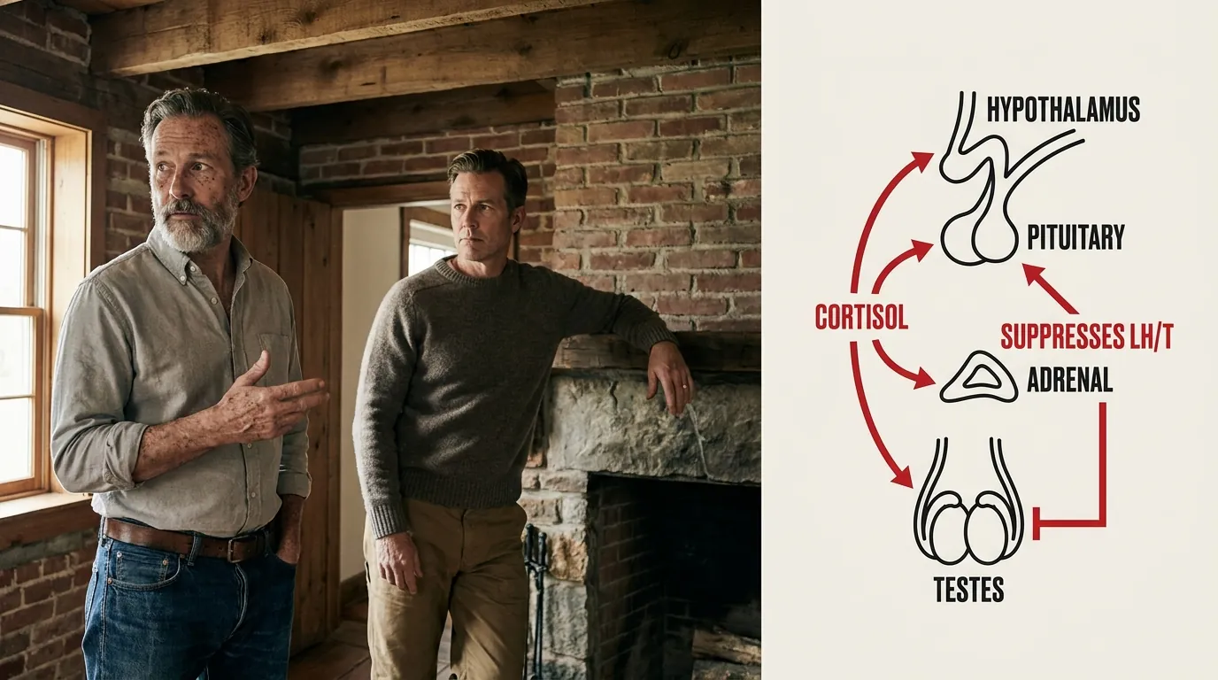 Factor 03 — Cortisol suppressing testosterone production at the hypothalamus