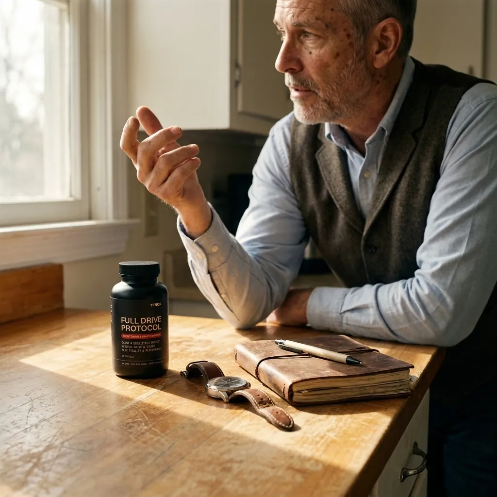 Tenor bottle on kitchen counter