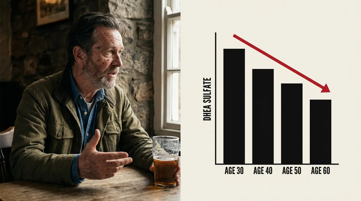 Factor 04 — DHEA declining 10% per decade after age 30